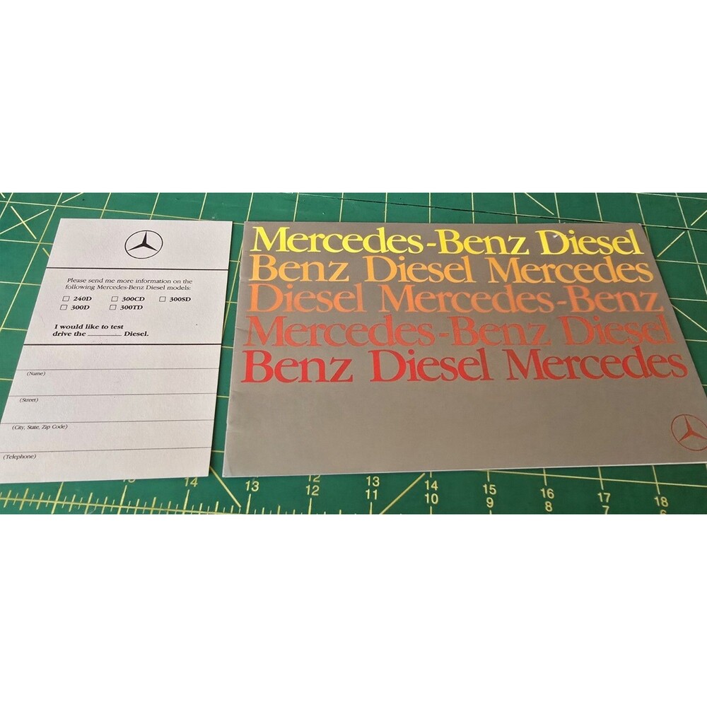 1979 Mercedes Benz Diesel Sales Brochure Original Vintage Paper Advertising